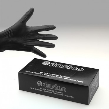 Responding to popular market demand we are pleased to introduce these heavy-duty black nitrile gloves.
Thorough research has produced a glove which has superior durability to protect while doing the most demanding mechanical tasks.
Key features include:

Much stronger construction than latex and most other nitrile gloves
Available in large and extra-large sizes
Textured for enhanced grip
Resistant to oil and grease
Good resistance to tearing
Superior puncture resistance
Ambidextrous




Product Code
Description


DNGL-100BK
Black nitrile gloves, size L, box of 100


DNGX-100BK
Black nitrile gloves, size XL, box of 100


